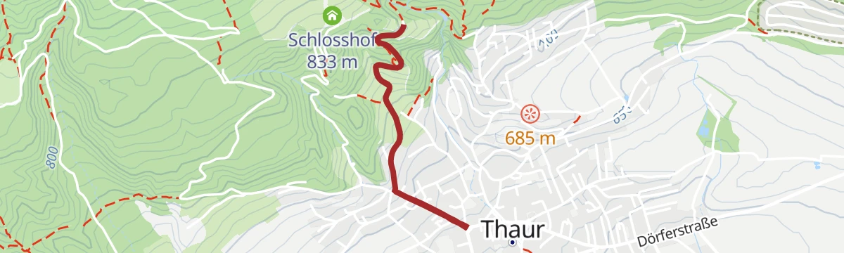 Route map: Romedius Kirchlein leichte Wanderung in Thaur, Tirol